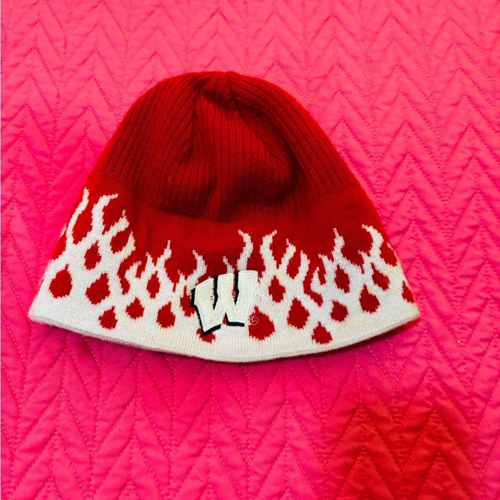 ADIDAS Wisconsin Red Knit Beanie